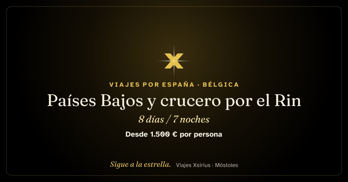Países Bajos y crucero por el Rin: Bélgica, Países Bajos y Alemania, 8 días / 7 noches