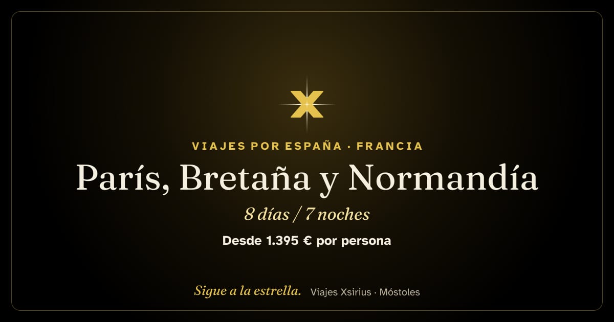 París, Bretaña y Normandía: Francia, 8 días / 7 noches