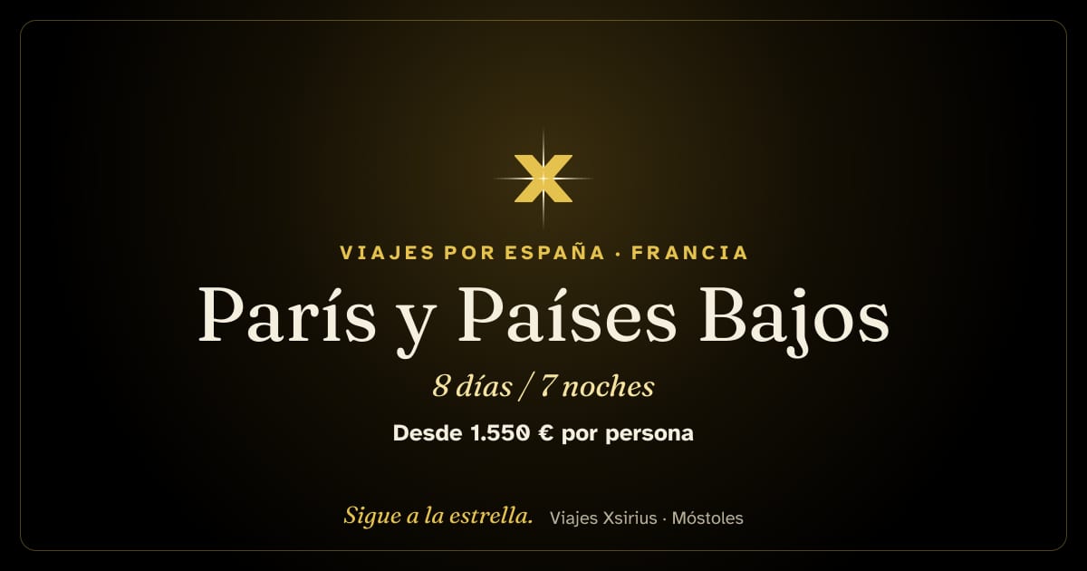París y Países Bajos: Francia, Bélgica, Países Bajos, 8 días / 7 noches