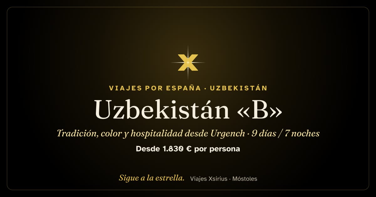 Uzbekistán «B»: tradición, color y hospitalidad desde Urgench: Uzbekistán, 9 días / 7 noches