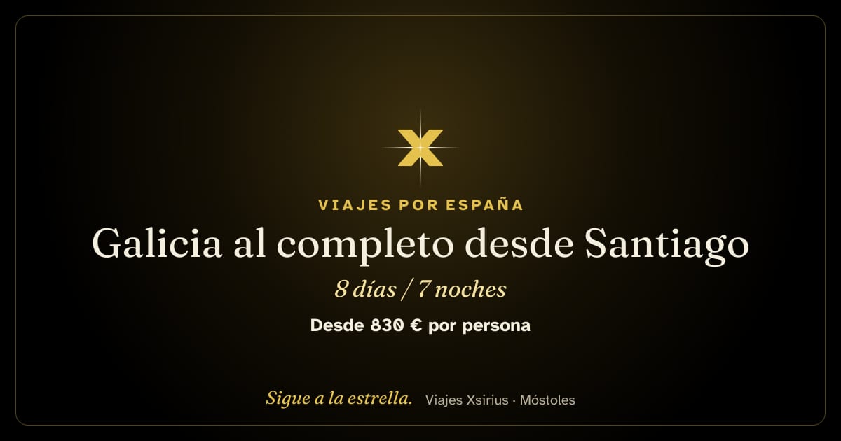 Galicia al completo desde Santiago: España, 8 días / 7 noches