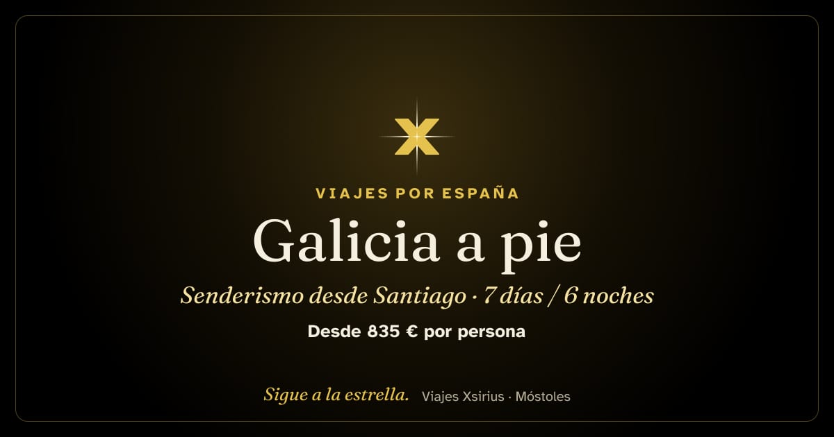 Galicia a pie: senderismo desde Santiago: España, 7 días / 6 noches