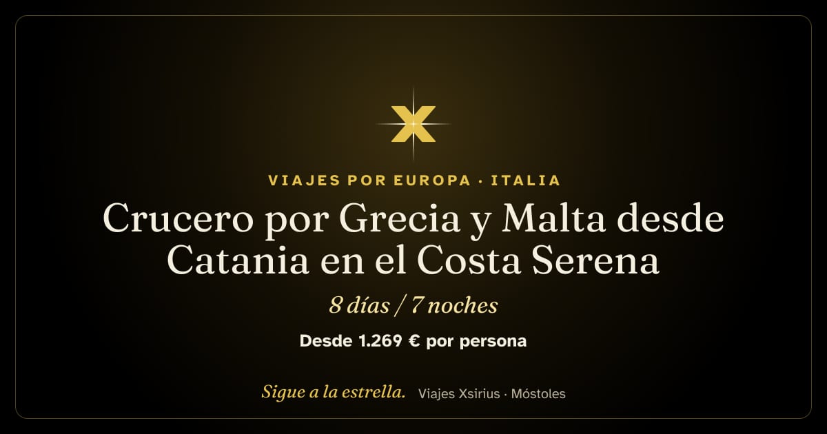Crucero por Grecia y Malta desde Catania en el Costa Serena: Italia, Grecia y Malta, 8 días / 7 noches