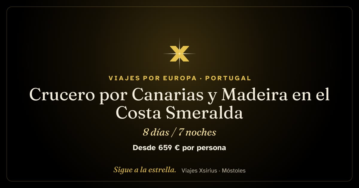 Crucero por Canarias y Madeira en el Costa Smeralda: España (Islas Canarias) y Portugal (Madeira), 8 días / 7 noches
