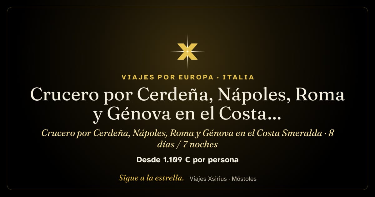 Crucero por Cerdeña, Nápoles, Roma y Génova en el Costa Smeralda: Italia y Francia, 8 días / 7 noches