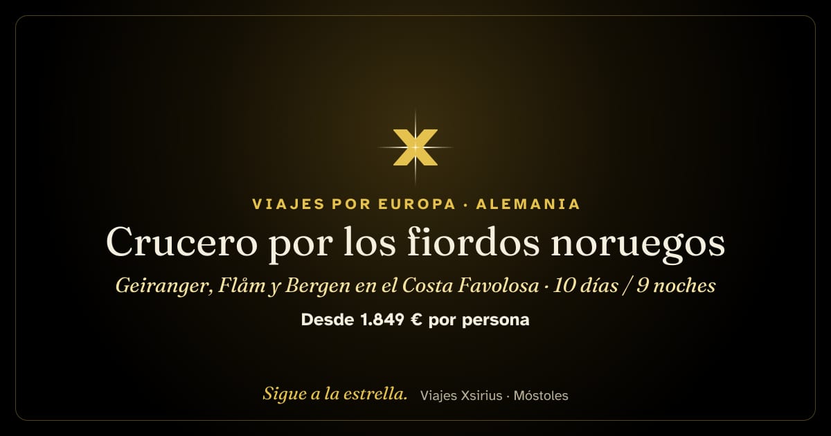 Crucero por los fiordos noruegos: Geiranger, Flåm y Bergen en el Costa Favolosa: Alemania y Noruega, 10 días / 9 noches