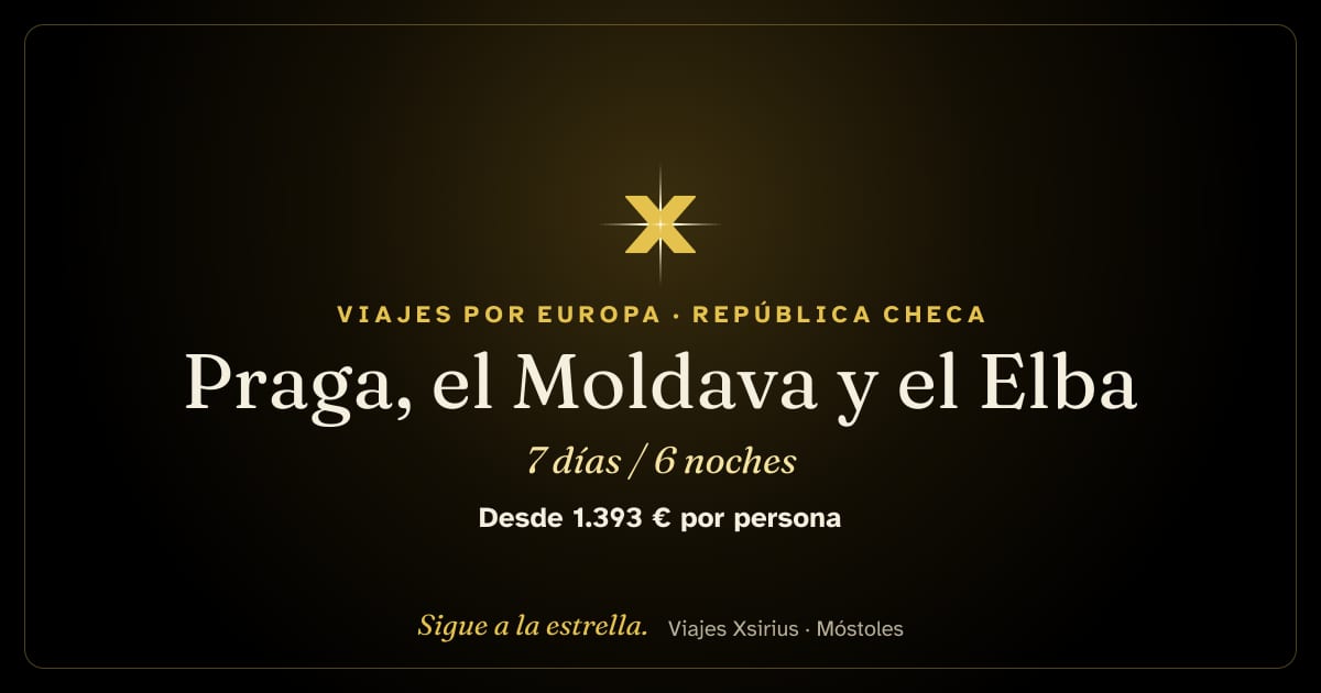 Praga, el Moldava y el Elba: República Checa, 7 días / 6 noches