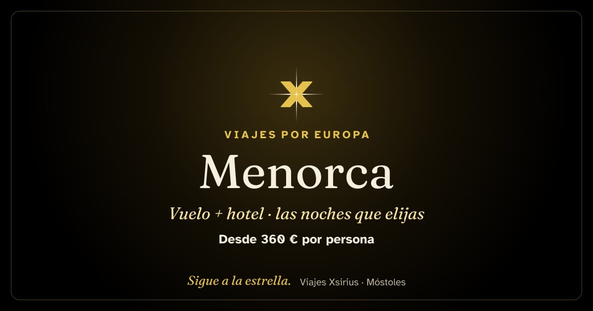 Menorca: vuelo + hotel: Menorca (España), las noches que elijas