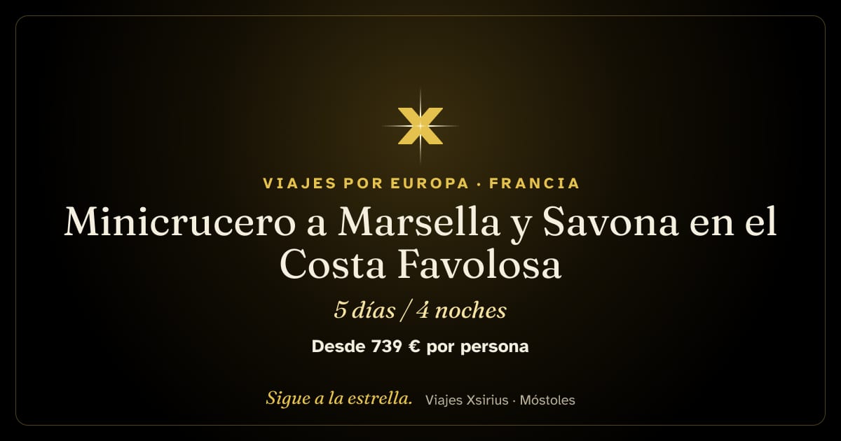 Minicrucero a Marsella y Savona en el Costa Favolosa: Francia e Italia, 5 días / 4 noches