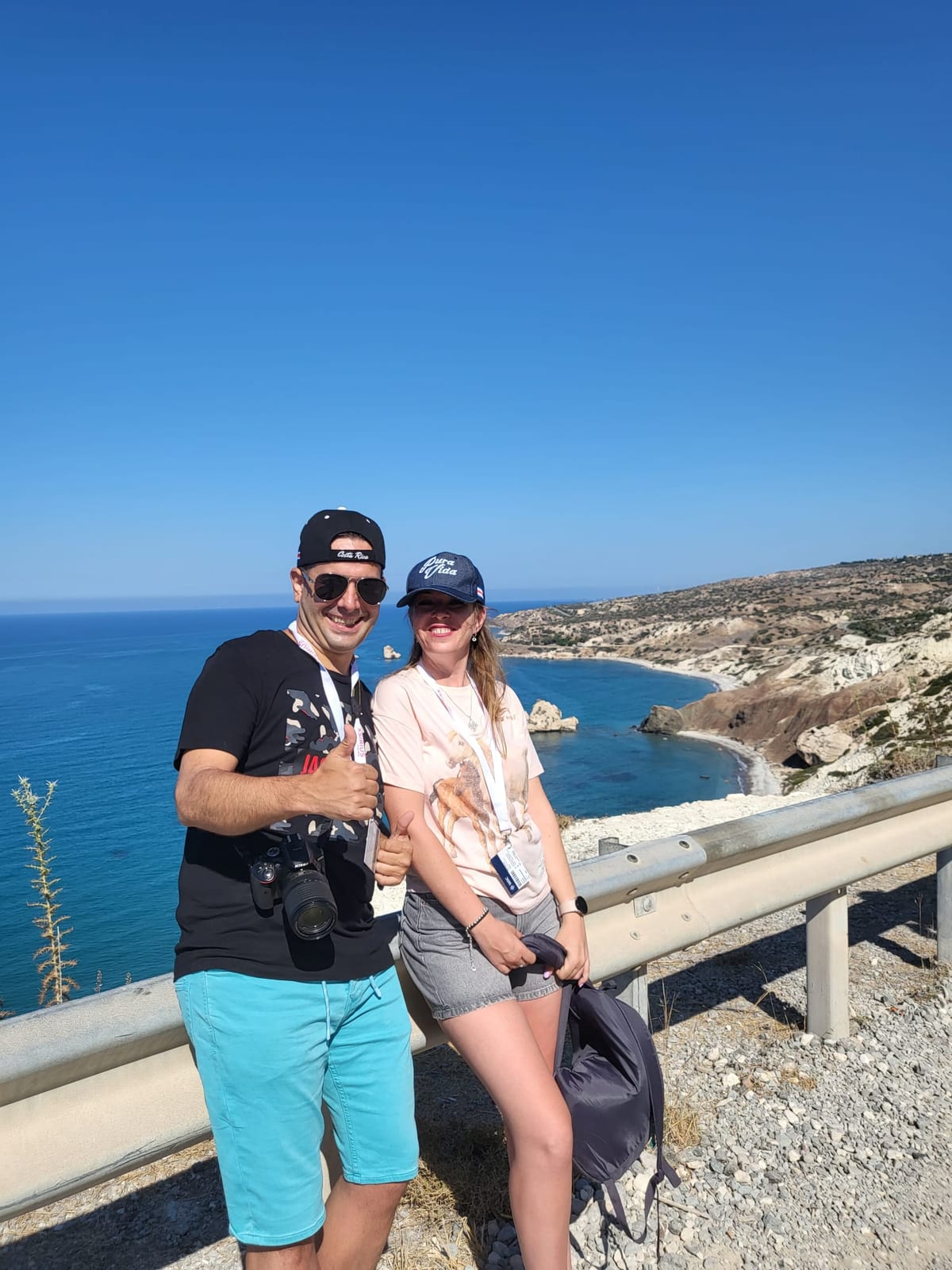 En el mirador sobre la roca de Afrodita