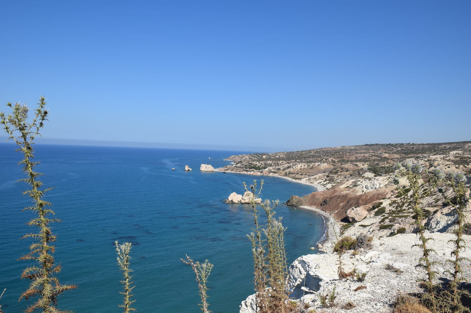 La roca de Afrodita, en la costa de Pafos