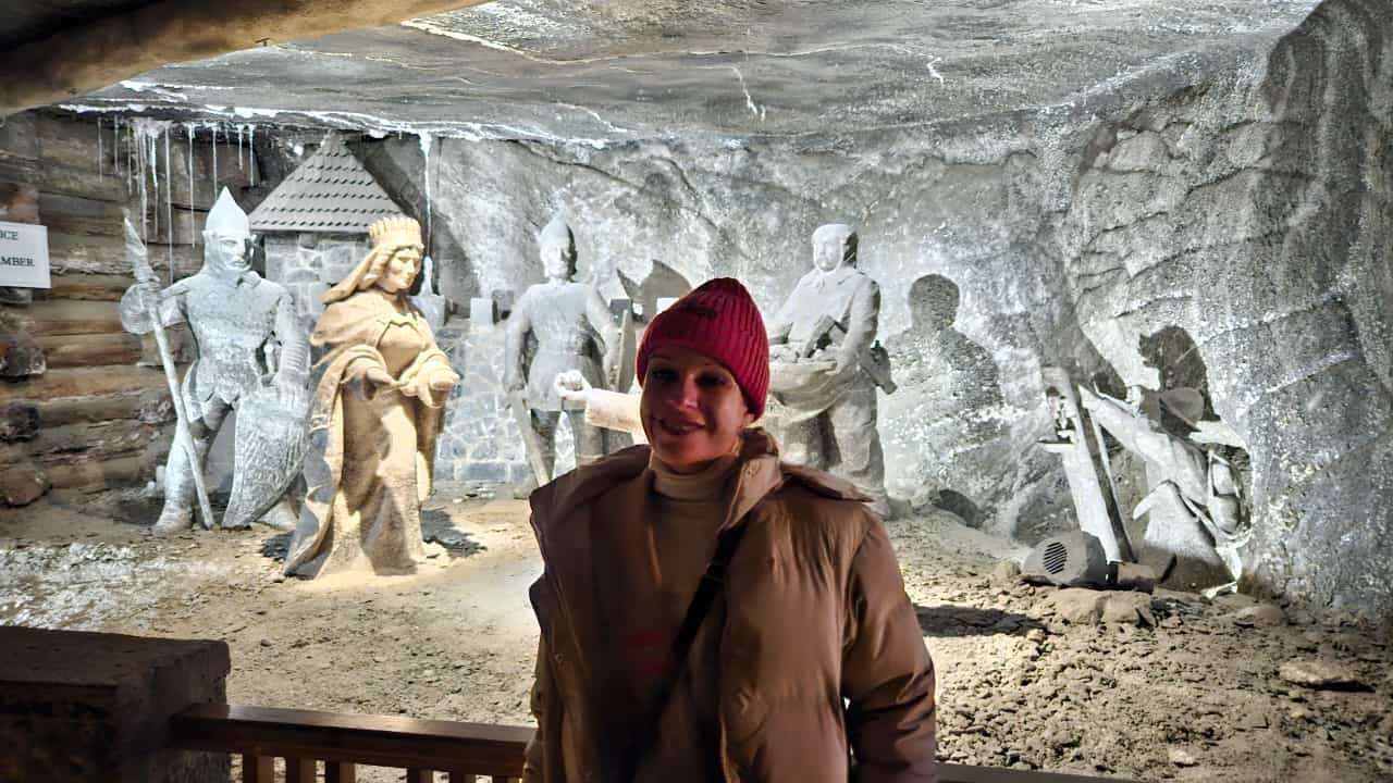 Figuras talladas en sal en la mina de Wieliczka