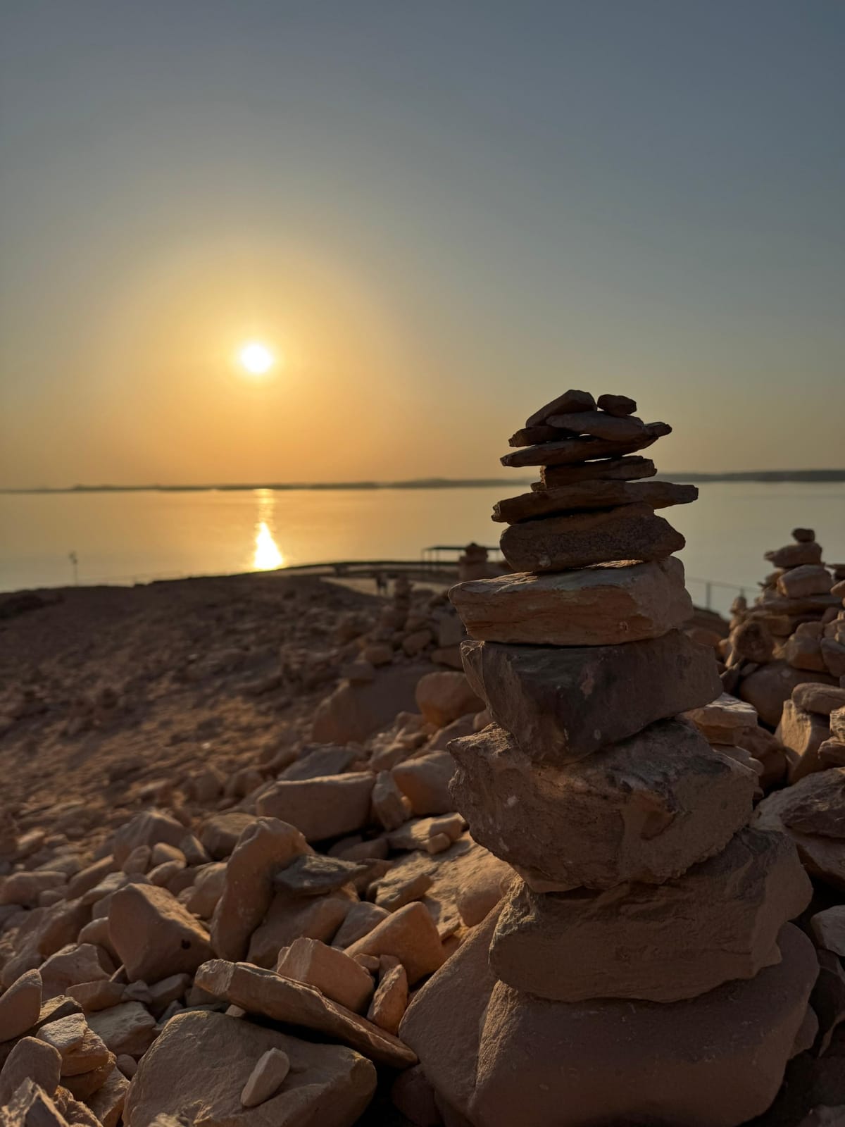 Atardecer junto al lago Nasser