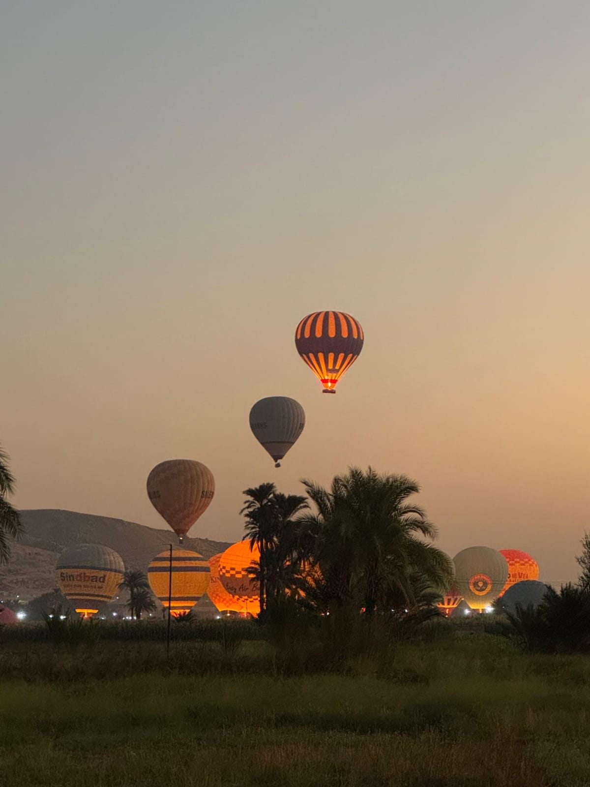 Globos sobre Luxor al amanecer