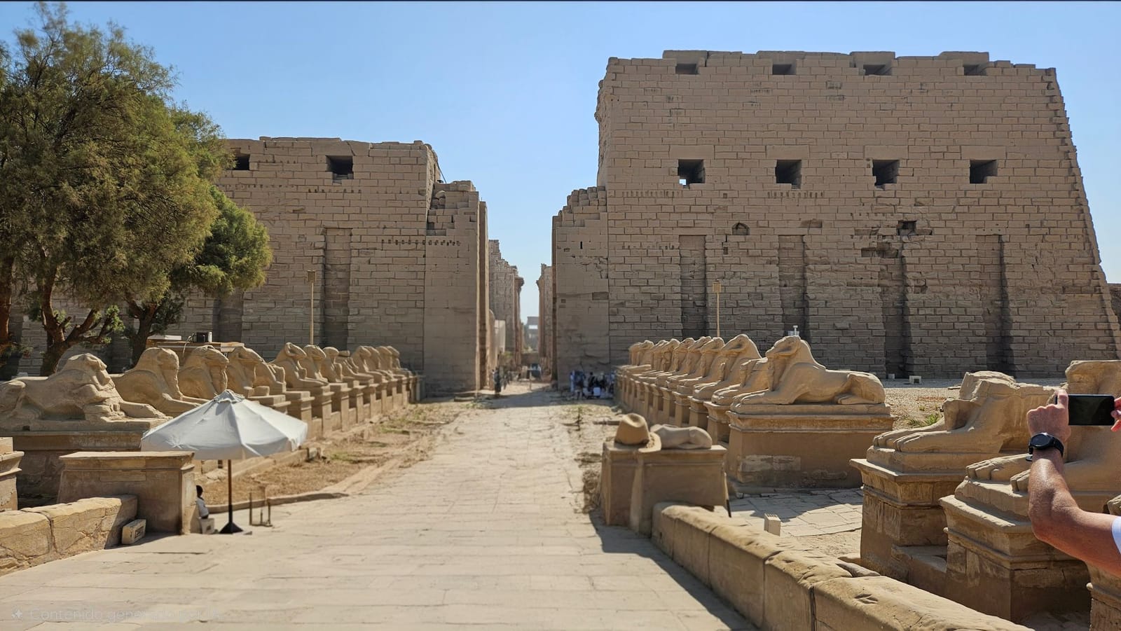 La avenida de esfinges de Karnak