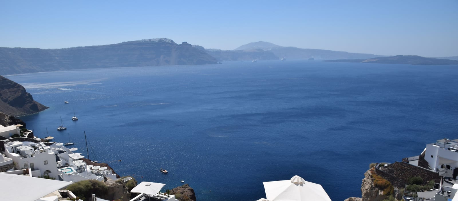 La caldera de Santorini desde Oia