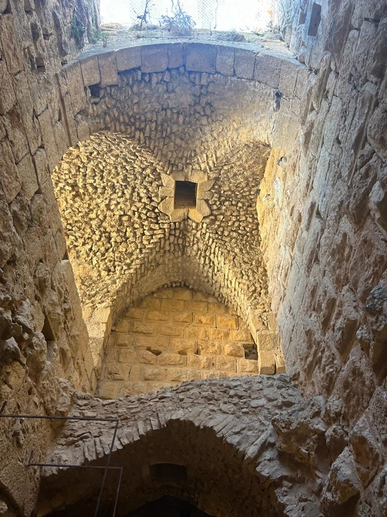 Una bóveda del castillo de Ajlun