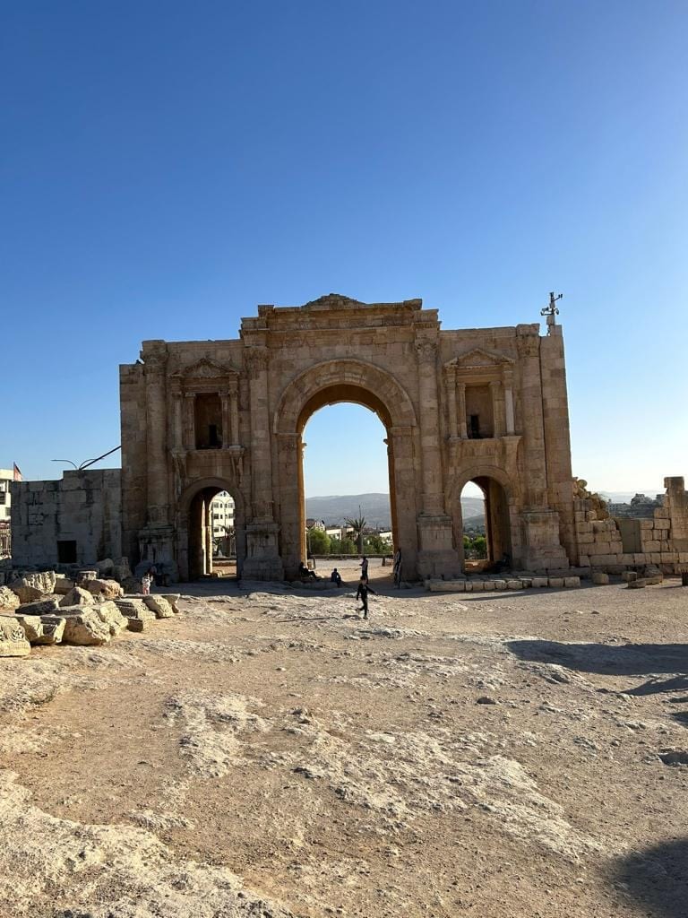 Junto a la mezquita del Rey Abdalá, en Ammán