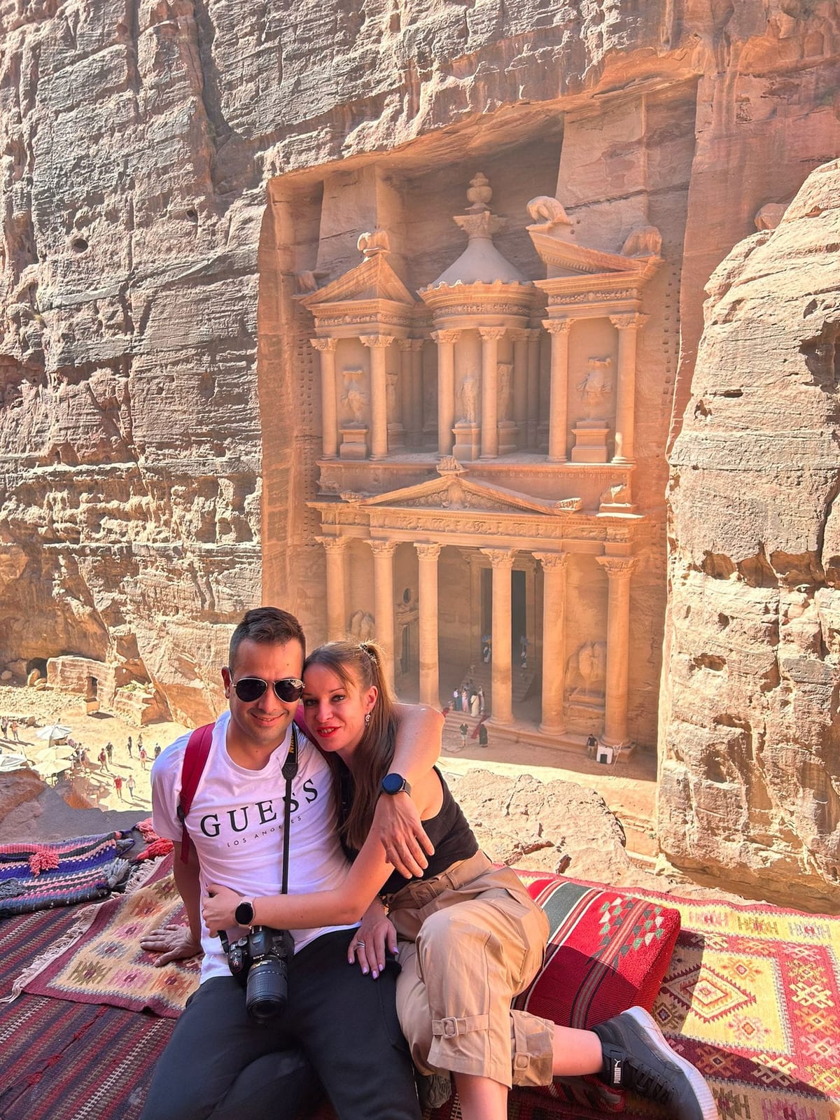 El Tesoro de Petra desde el mirador de arriba