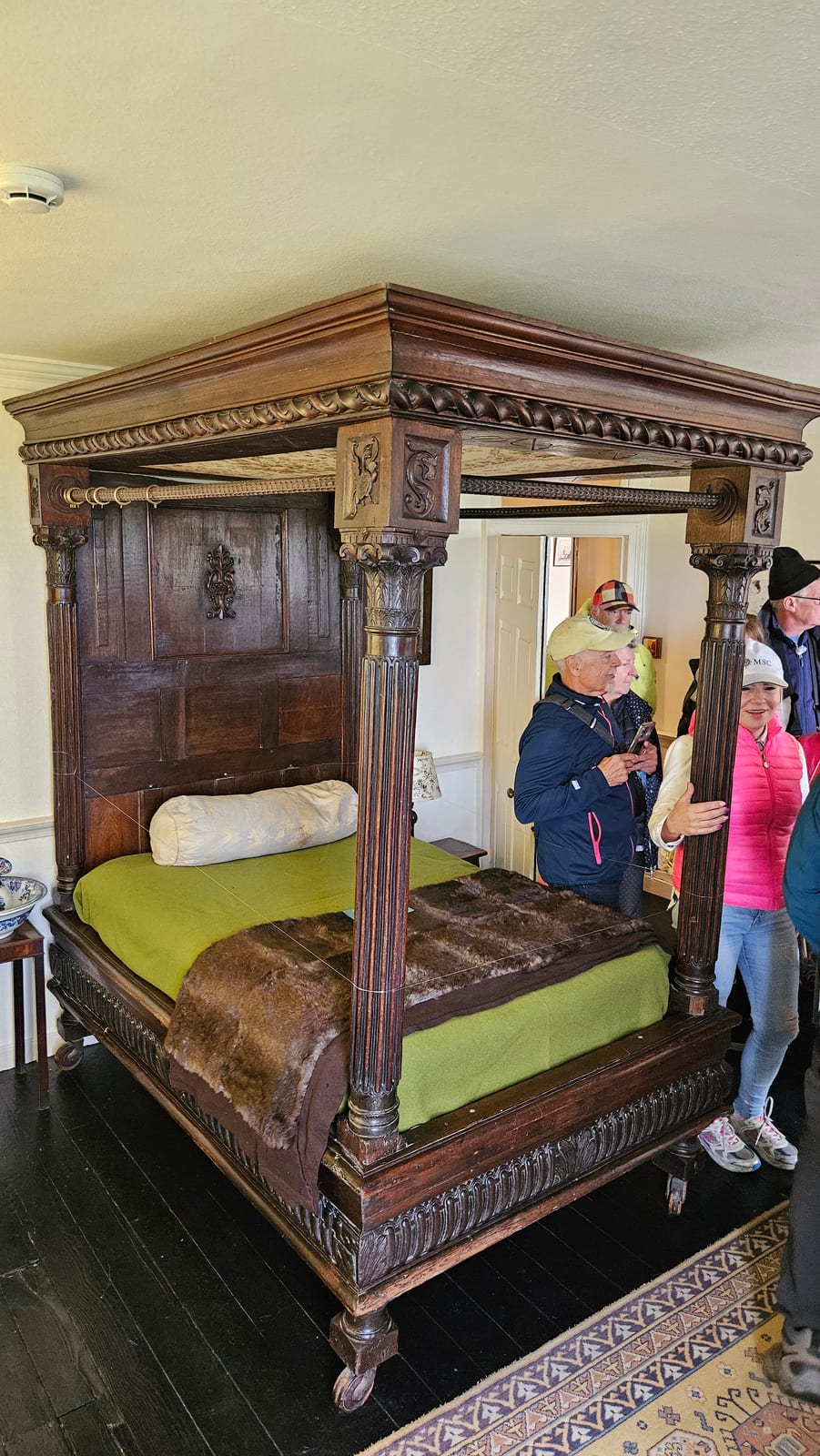 Una cama antigua de Skaill House