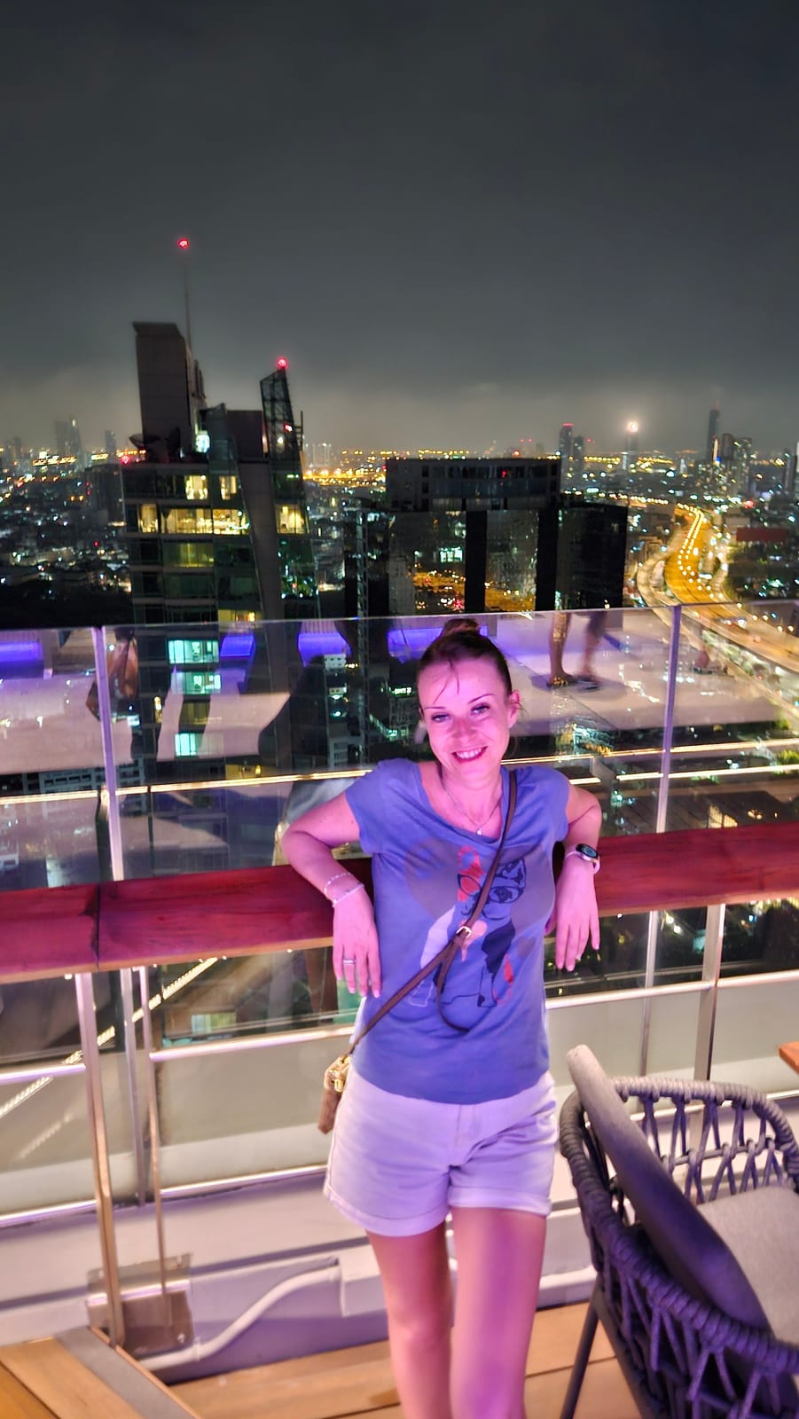 Bangkok de noche, desde las alturas