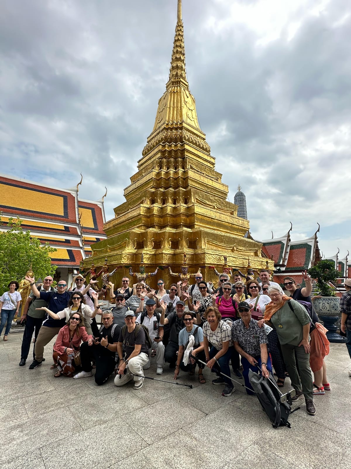 El grupo en el Gran Palacio de Bangkok