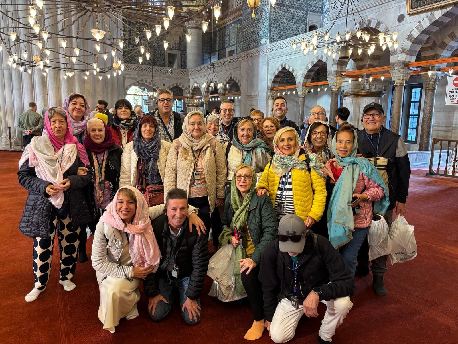Nuestro grupo en una mezquita de Estambul